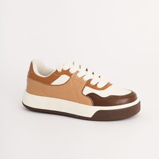 Tênis Recorte de Materiais - EXPRESSO/CAMEL/FENDI/COTT