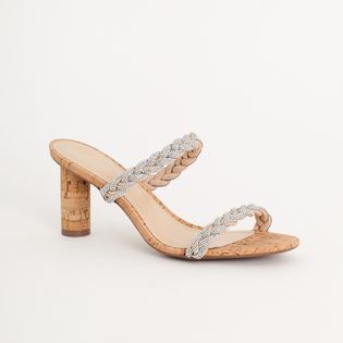 Tamanco Trança em Strass - CRISTAL