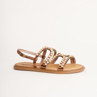 Rasteira Glamour Pedraria - BRONZE/ROSE