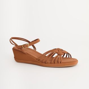 Anabela Trançada em Nobuck - CAMEL