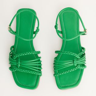 Rasteira Tranças Enlaçadas - VERDE BROTO