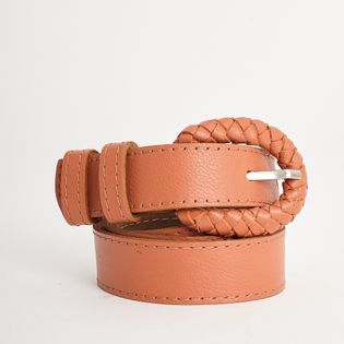 Cinto em couro floater - CORAL
