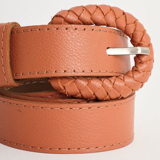 Cinto em couro floater - CORAL