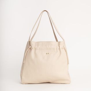 Bolsa saco grande em couro - MILK