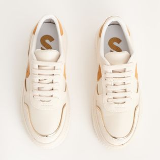Tênis Vivo Metalizado - OFF WHITE/FENDI/CHAMPAGNE