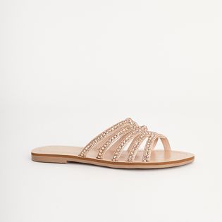 Rasteira Pedraria Glam - ROSE