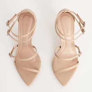 Sandália Tiras Fivela Strass - ROSADO