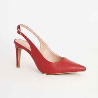 Scarpin Fivela Strass - VERMELHO