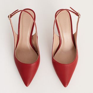 Scarpin Fivela Strass - VERMELHO