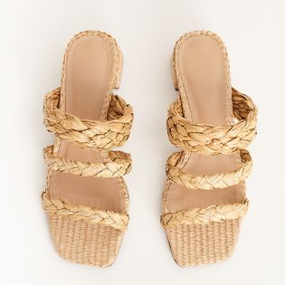 Tamanco Tranças Ráfia - NATURAL