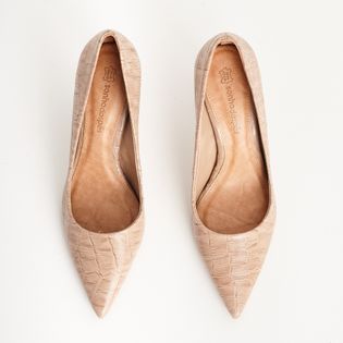 Scarpin couro texturizado - FENDI