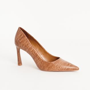 Scarpin couro texturizado - CASCA