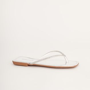 Rasteira Chinelo Slim Luz - CRISTAL