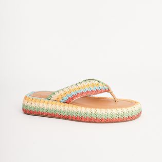 Papete Chinelo Tramado Ráfia - MULTICOLOR/FENDI