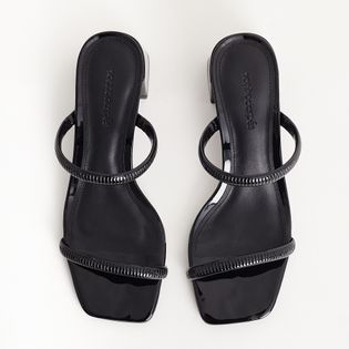 Tamanco Espelhado Verniz - PRETA