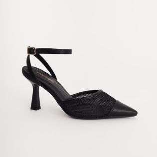 Scarpin Tela - PRETA