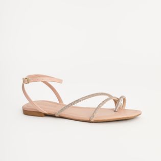 Rasteira Strass Envolvente - ROSADO/ROSE