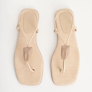 Rasteira Casual Croco - MILK