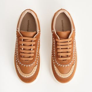 Tênis Casual Boho - CAMEL/COTTON/FENDI