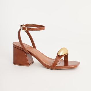 Sandália Alta Ouro - CAMEL