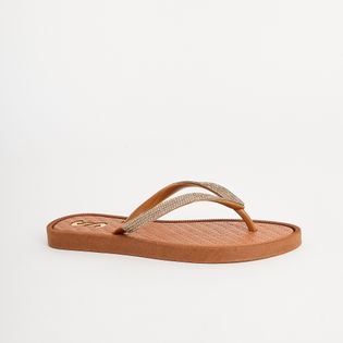 Chinelo Luz Palmilha Textura - CAMEL