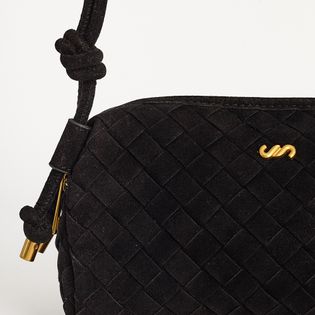 Bolsa tiracolo em camurça - PRETA