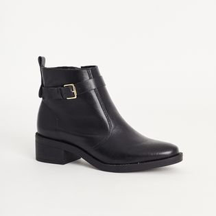 Bota Casual Couro - PRETA