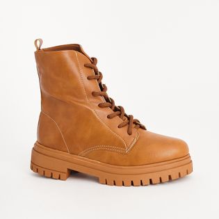 Bota curta em napa rústica - CAMEL