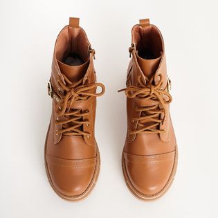Bota Fivela Couro - CAMEL