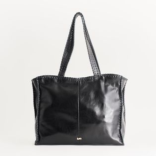 Bolsa Artesnal em Couro G - PRETA