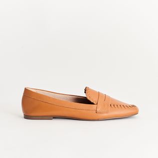 Mocassim Artesanal em Couro - CAMEL