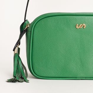 Bolsa Couro Tassel - VERDE BROTO