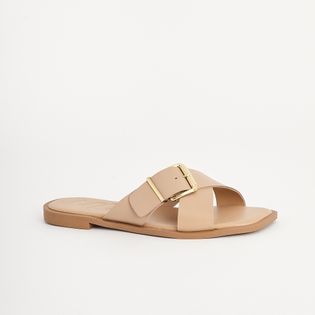 Rasteira Couro X Fivela - FENDI