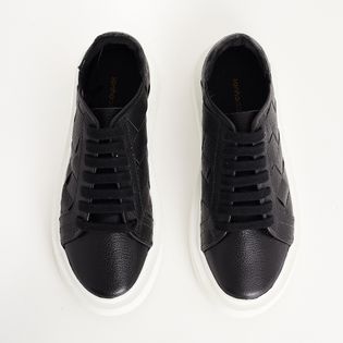 Tênis tressê em couro - PRETA