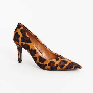 Scarpin Couro Textura - ONCINHA CAMEL