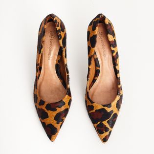 Scarpin Couro Textura - ONCINHA CAMEL