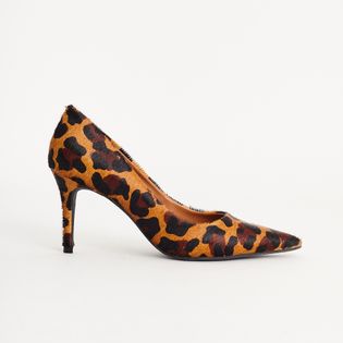 Scarpin Couro Textura - ONCINHA CAMEL