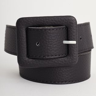 Cinto fino fivela oval - PRETA