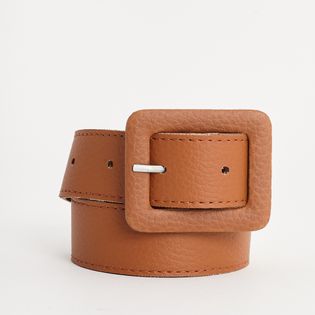 Cinto fino fivela oval - CAMEL