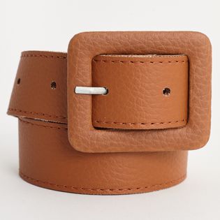 Cinto fino fivela oval - CAMEL