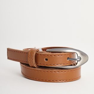 Cinto fino fivela oval - CAMEL