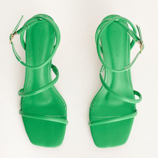 Sandália Tiras Salto Corda - VERDE BROTO