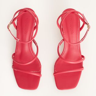 Sandália Tiras Salto Corda - HOT PINK