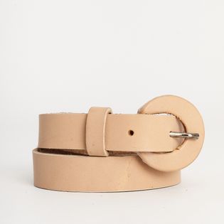 Cinto Liso em Couro Fivela - FENDI