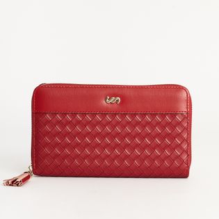 Carteira G matelassê com tassel - AMEIXA