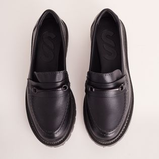Mocassim Solado Tratorado - PRETA