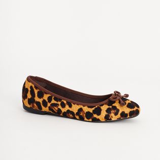 Sapatilha em couro texturizado - ONCINHA CARAMELO/EXPRESSO