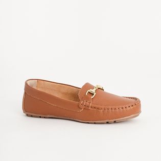 Mocassim clássico em couro - CAMEL