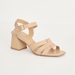 Sandália média de couro atanado - FENDI