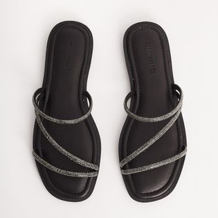 Rasteira Chinelo Glow - PRETO/ONIX